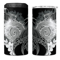 Piko Hawaiian 4 in 1 Can Cooler Tumbler Monochrome Galaxy Spiral Plumeria Tribal Patterns