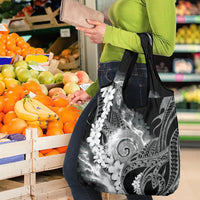 Piko Hawaiian Grocery Bag Monochrome Galaxy Spiral Plumeria Tribal Patterns