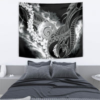 Piko Hawaiian Tapestry Monochrome Galaxy Spiral Plumeria Tribal Patterns