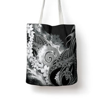 Piko Hawaiian Tote Bag Monochrome Galaxy Spiral Plumeria Tribal Patterns