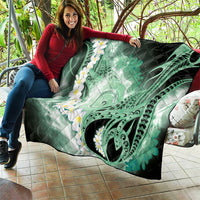 Piko Hawaiian Quilt Green Galaxy Spiral Plumeria Tribal Patterns