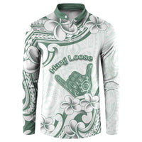 Aloha Hawaii Shaka Button Sweatshirt Hang Loose Mint Version - Polynesian Pride