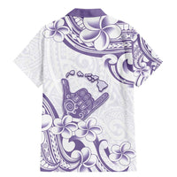 Aloha Hawaii Shaka Family Matching Mermaid Dress and Hawaiian Shirt Hang Loose Purple Version DT05 - Polynesian Pride