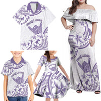 Aloha Hawaii Shaka Family Matching Off Shoulder Maxi Dress and Hawaiian Shirt Hang Loose Purple Version DT05 - Polynesian Pride