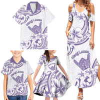 Aloha Hawaii Shaka Family Matching Summer Maxi Dress and Hawaiian Shirt Hang Loose Purple Version DT05 - Polynesian Pride