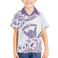 Aloha Hawaii Shaka Family Matching Summer Maxi Dress and Hawaiian Shirt Hang Loose Purple Version DT05 Son's Shirt Purple - Polynesian Pride