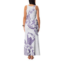 Aloha Hawaii Shaka Family Matching Tank Maxi Dress and Hawaiian Shirt Hang Loose Purple Version DT05 - Polynesian Pride