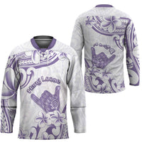 Aloha Hawaii Shaka Hockey Jersey Hang Loose Purple Version - Polynesian Pride