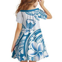 Aloha Hawaii Shaka Family Matching Off Shoulder Maxi Dress and Hawaiian Shirt Hang Loose Blue Version - Polynesian Pride