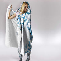 Aloha Hawaii Shaka Hooded Blanket Hang Loose Blue Version - Polynesian Pride