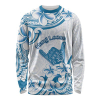 Aloha Hawaii Shaka Long Sleeve Shirt Hang Loose Blue Version - Polynesian Pride