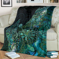 New Zealand Dart Blanket Maori Fern With Paua Shell DT05 - Polynesian Pride