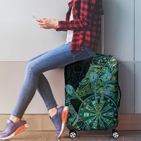 New Zealand Dart Luggage Cover Maori Fern With Paua Shell - Polynesian Pride