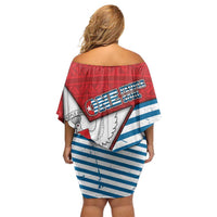 West Papua Morning Star Family Matching Off Shoulder Short Dress and Hawaiian Shirt One People One Soul DT05 - Polynesian Pride