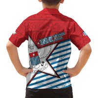 West Papua Morning Star Family Matching Summer Maxi Dress and Hawaiian Shirt One People One Soul DT05 - Polynesian Pride