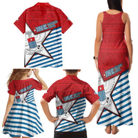 West Papua Morning Star Family Matching Tank Maxi Dress and Hawaiian Shirt One People One Soul DT05 - Polynesian Pride