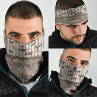 Hawaii Christmas In July Neck Gaiter Beige Mele Kalikimaka Sea Animals