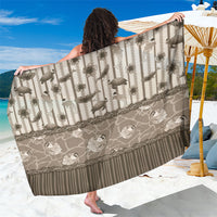 Hawaii Christmas In July Sarong Beige Mele Kalikimaka Sea Animals