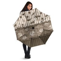 Hawaii Christmas In July Umbrella Beige Mele Kalikimaka Sea Animals DT05 - Polynesian Pride