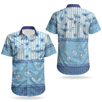 Hawaii Christmas In July Couples Matching Puletasi and Hawaiian Shirt Sky Blue Mele Kalikimaka Sea Animals DT05 - Polynesian Pride