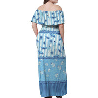 Hawaii Christmas In July Family Matching Off Shoulder Maxi Dress and Hawaiian Shirt Sky Blue Mele Kalikimaka Sea Animals DT05 - Polynesian Pride