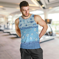 Hawaii Christmas In July Men Tank Top Sky Blue Mele Kalikimaka Sea Animals