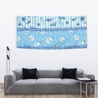 Hawaii Christmas In July Tapestry Sky Blue Mele Kalikimaka Sea Animals DT05 - Polynesian Pride