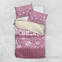 Hawaii Christmas In July Bedding Set Dusty Pink Mele Kalikimaka Sea Animals