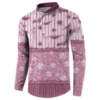 Hawaii Christmas In July Button Sweatshirt Dusty Pink Mele Kalikimaka Sea Animals DT05 - Polynesian Pride