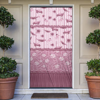 Hawaii Christmas In July Door Cover Dusty Pink Mele Kalikimaka Sea Animals
