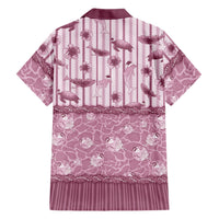 Hawaii Christmas In July Family Matching Long Sleeve Bodycon Dress and Hawaiian Shirt Dusty Pink Mele Kalikimaka Sea Animals DT05 - Polynesian Pride