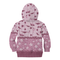 Hawaii Christmas In July Kid Hoodie Dusty Pink Mele Kalikimaka Sea Animals
