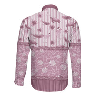 Hawaii Christmas In July Long Sleeve Button Shirt Dusty Pink Mele Kalikimaka Sea Animals DT05 - Polynesian Pride