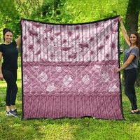 Hawaii Christmas In July Quilt Dusty Pink Mele Kalikimaka Sea Animals DT05 - Polynesian Pride