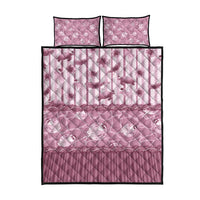 Hawaii Christmas In July Quilt Bed Set Dusty Pink Mele Kalikimaka Sea Animals