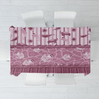 Hawaii Christmas In July Tablecloth Dusty Pink Mele Kalikimaka Sea Animals DT05 Pink - Polynesian Pride