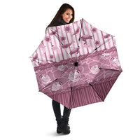 Hawaii Christmas In July Umbrella Dusty Pink Mele Kalikimaka Sea Animals DT05 - Polynesian Pride