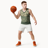 Hawaii Christmas In July Basketball Jersey Olive Green Mele Kalikimaka Sea Animals