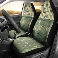 Hawaii Christmas In July Car Seat Cover Olive Green Mele Kalikimaka Sea Animals