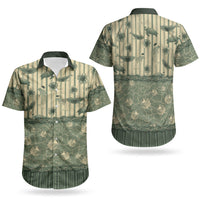 Hawaii Christmas In July Couples Matching Puletasi and Hawaiian Shirt Olive Green Mele Kalikimaka Sea Animals DT05 - Polynesian Pride