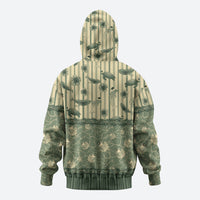 Hawaii Christmas In July Hoodie Olive Green Mele Kalikimaka Sea Animals