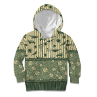 Hawaii Christmas In July Kid Hoodie Olive Green Mele Kalikimaka Sea Animals