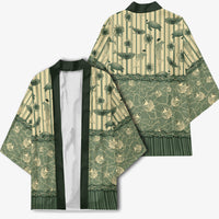 Hawaii Christmas In July Kimono Olive Green Mele Kalikimaka Sea Animals