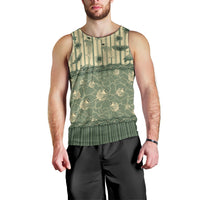 Hawaii Christmas In July Men Tank Top Olive Green Mele Kalikimaka Sea Animals