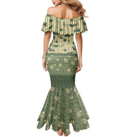 Hawaii Christmas In July Mermaid Dress Olive Green Mele Kalikimaka Sea Animals DT05 - Polynesian Pride