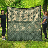 Hawaii Christmas In July Quilt Olive Green Mele Kalikimaka Sea Animals DT05 - Polynesian Pride