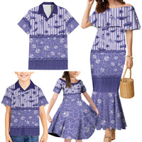 Hawaii Christmas In July Family Matching Mermaid Dress and Hawaiian Shirt Amethyst Purple Mele Kalikimaka Sea Animals DT05 - Polynesian Pride