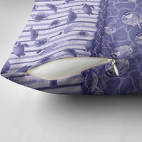 Hawaii Christmas In July Pillow Cover Amethyst Purple Mele Kalikimaka Sea Animals