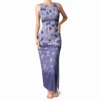 Hawaii Christmas In July Tank Maxi Dress Amethyst Purple Mele Kalikimaka Sea Animals DT05 Women Purple - Polynesian Pride
