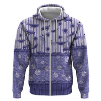 Hawaii Christmas In July Zip Hoodie Amethyst Purple Mele Kalikimaka Sea Animals DT05 Zip Hoodie Purple - Polynesian Pride